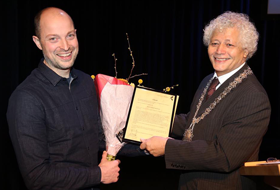 Vrijwilligersprijs 2016 voor Lennard van de Laar